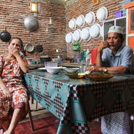Friendly family that invited me for dinner, Sulawesi