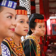 Sisters in ceremonial outfit, Sulawesi